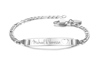 Little Heart Bracelet with Wish Engraving - Personalized Bracelet - Jewelry available in various colors.