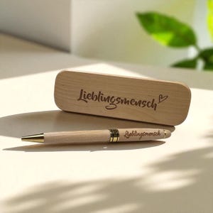 Wooden ballpoint pen with engraving &quot;Favorite Person&quot;