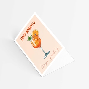 Holy Aperoli Karte, Aperol Spritz Karte, lustige Karte für Freundinnen und Freunde mit tollem Motiv, Beste Freundin Geschenk Klappkarte