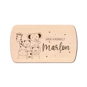 Wooden board animal lovers | Breakfast board personalized | Board personalized | Baby gift birth | Board, wooden board