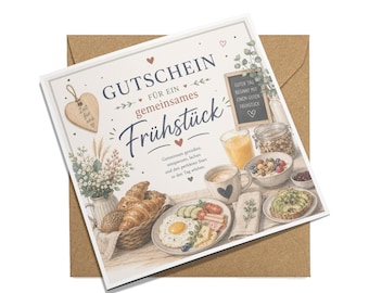 Gutschein Frühstück – Frühstücksgutschein für gemeinsames Frühstück oder Brunch