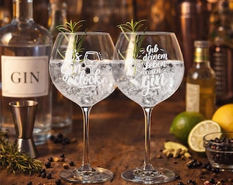 Leonardo Gin Glasses, Set of 2 – Balloon Gin and Tonic Glasses | Gift for Gin Lovers | Barware, Cocktail Glasses, Party Gift, Drinking Glass