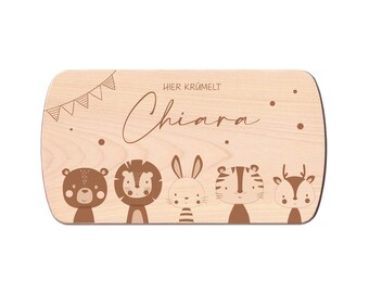 Personalized breakfast board, wooden board, baby gift birth, children's wooden board, personalized Christmas gift, birth gift