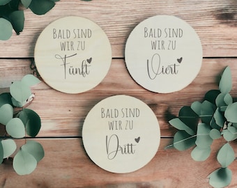 Wooden plate to announce baby pregnancy | Soon we will be...| Photoshoot | grandparents