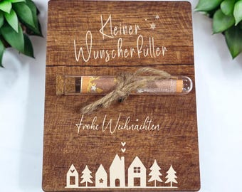 Cash gift for Christmas or St. Nicholas | Wish fulfiller | Christmas gift wooden gift card | Gift wrapping