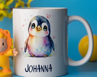 Children's cup, enamel cup, cup with name, back to school gift, boys' cup, animals' cup, children's gift, kindergarten gift
