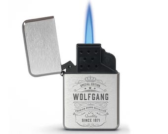 Encendedor personalizado Storm - Encendedor grabado con láser de alta calidad - Regalos personalizados para hombres, Navidad, cumpleaños