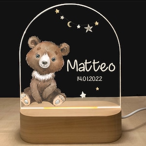 Night light personalized forest friends | Baby gift birth | Night light baby | Rainbow night lamp | Birth gift, baby