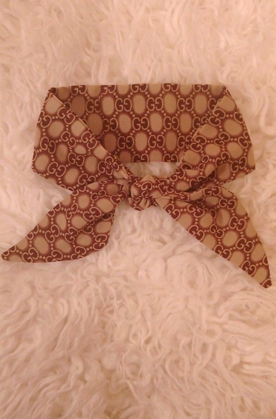 Designer Inspired Gucci GG headband bandana Self Tie Gift Etsy