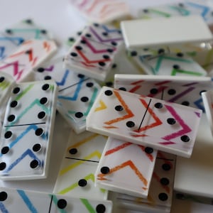 Rainbow Print Dominoes