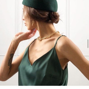 Satin Cami Top V-Neck Silk Camisole Classic Women&#39;s Simple tee Silk Blouse Sleeveless Vest tank Top Strap Silk Top Christmas gift for her