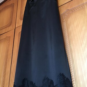 Bridal robe and nightgown set Silk robe kimono with lace trim Negligee Satin Midi slip dress Getting ready peignoir Lace robe with slip set image 11