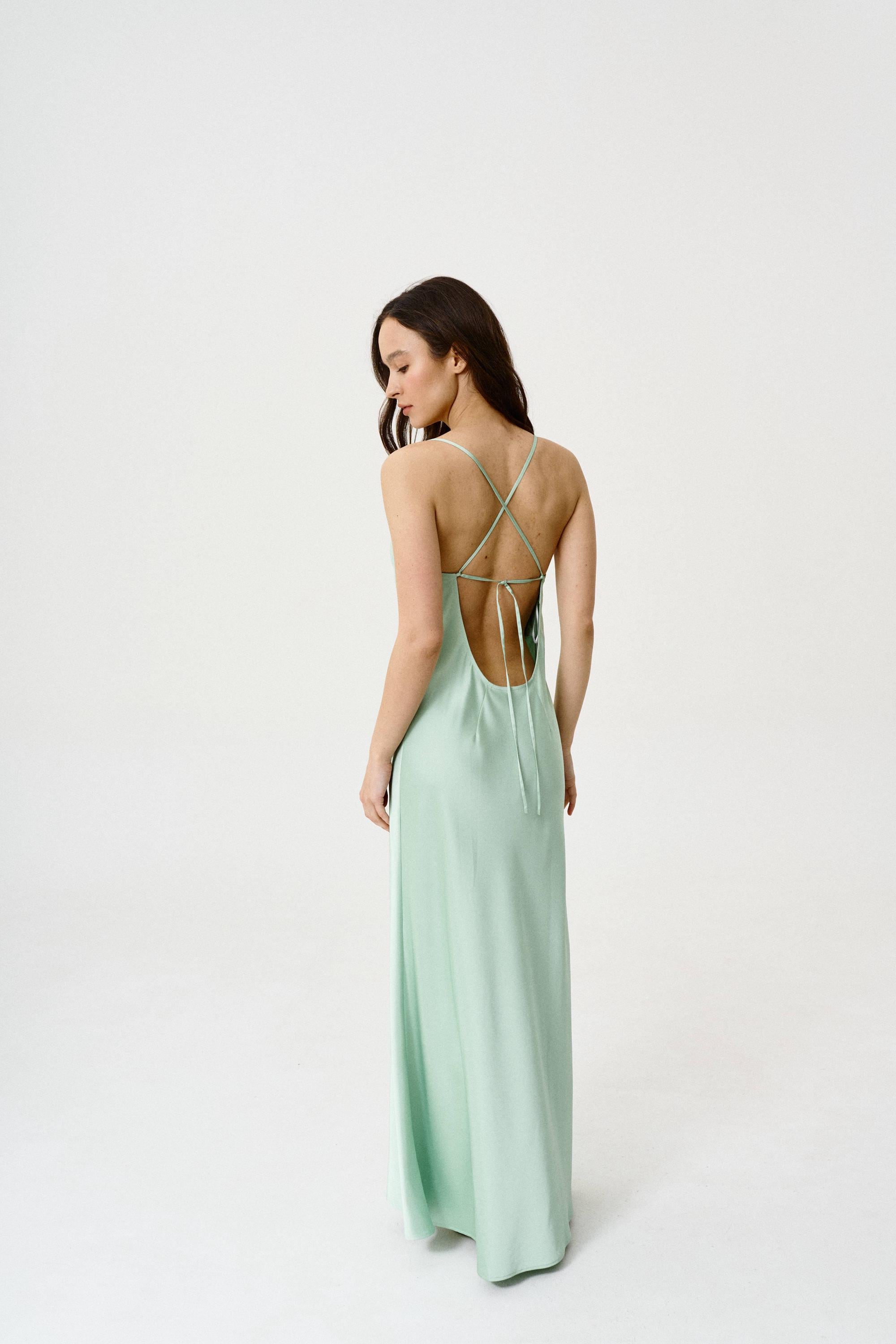 fitted lace wedding dress Sliding Into First Maxi Slip Dress – Divas and Devils HOUSE of STYLE main image 1