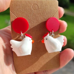 Boucles d'oreilles boules de Noël Miniblings - Rouge brillant