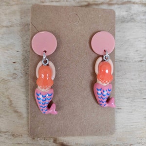 Earrings - Mermaid swimming
