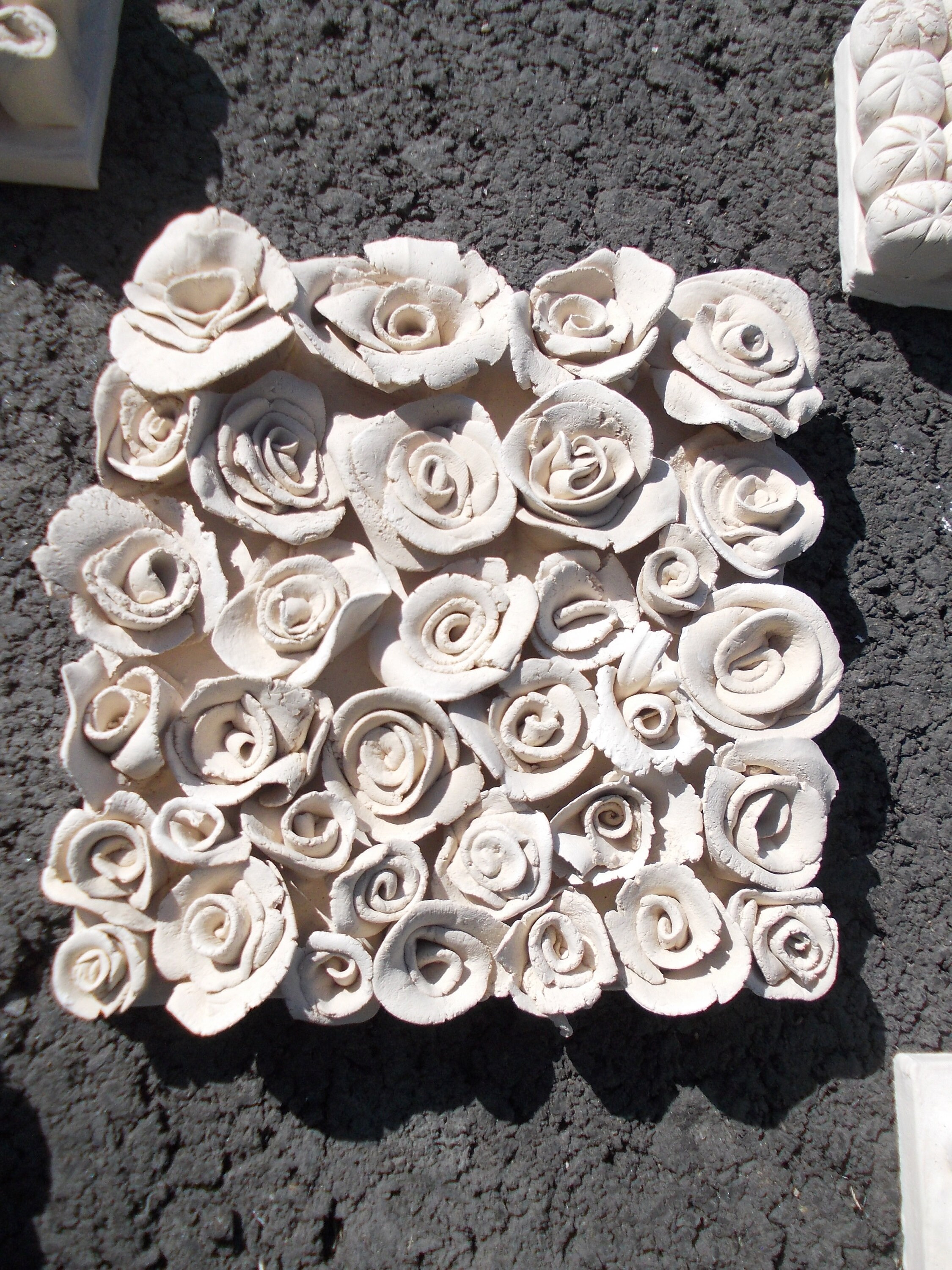 Keramik Blumen Wand dekor Porzellan Blume Wandkunst. | Etsy