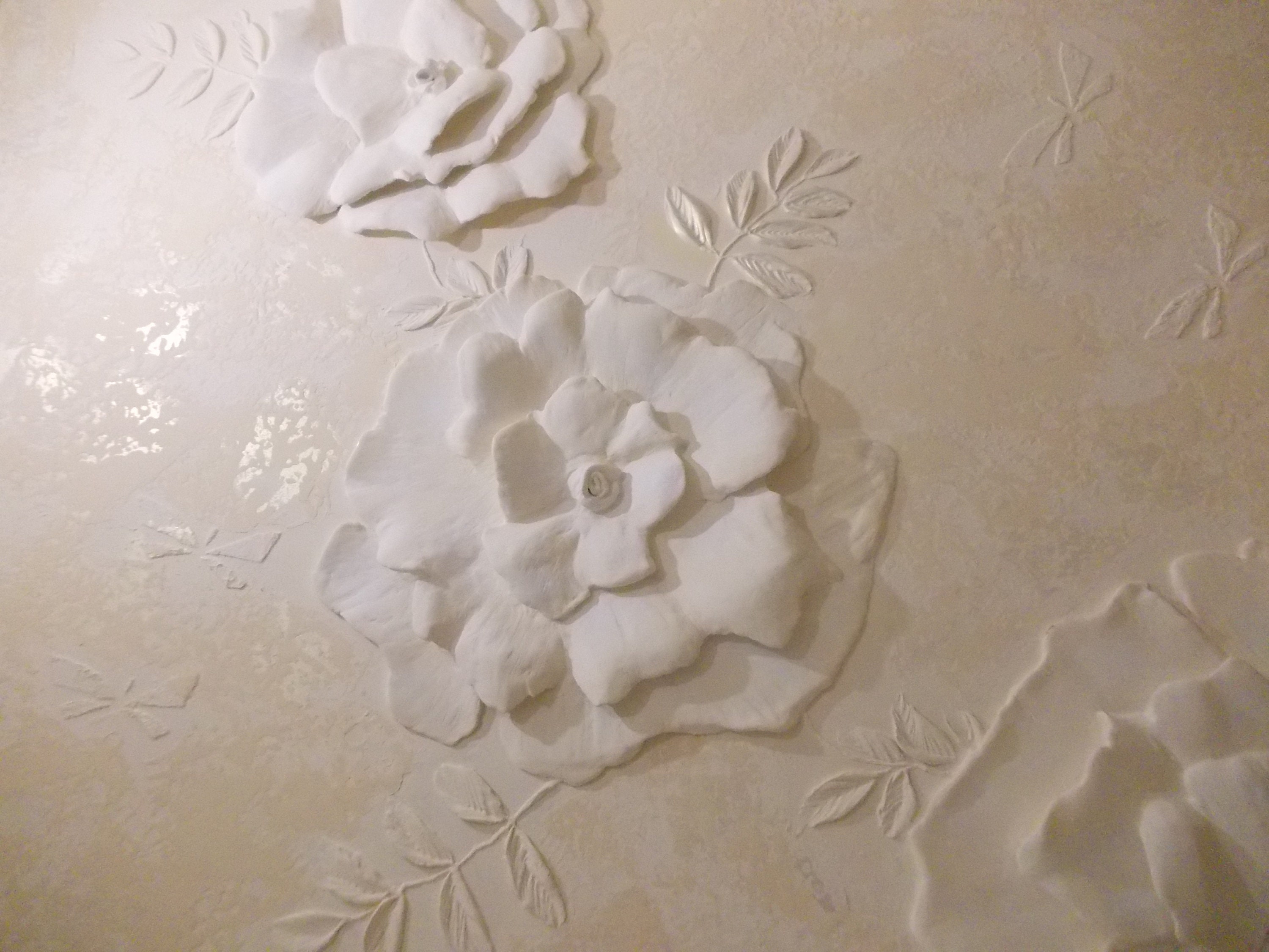 Ceramic wall art large original paintings Ceramic flower Etsy