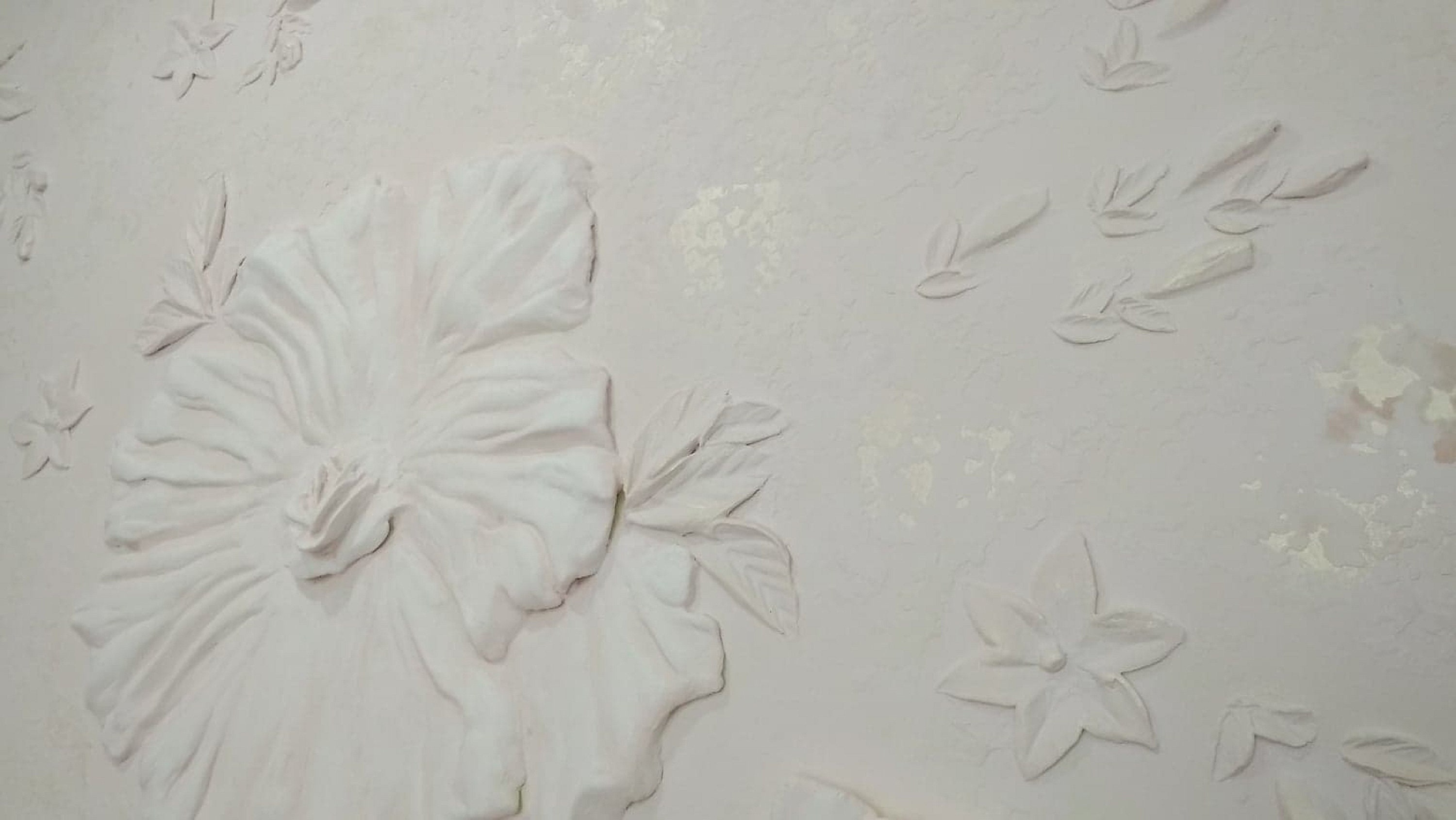 Ceramic wall art Pink large original paintings Ceramic flower Etsy