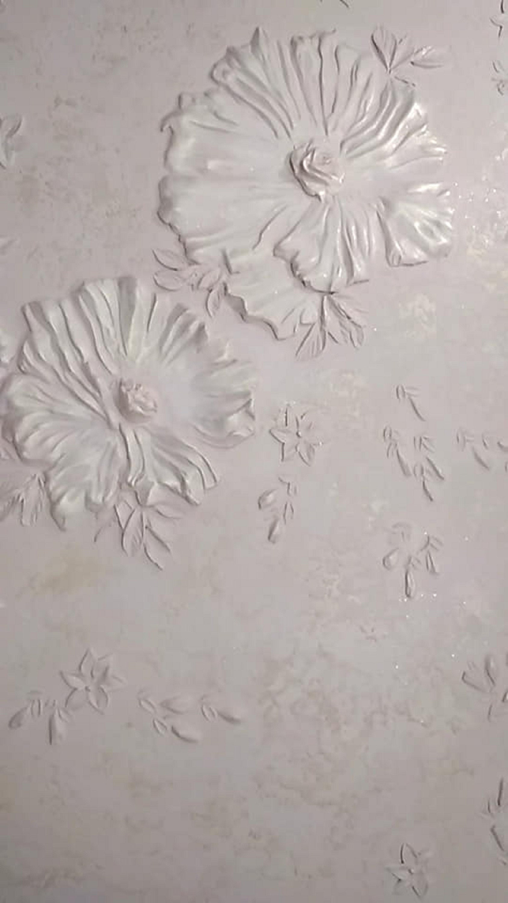 Ceramic wall art Pink large original paintings Ceramic flower Etsy