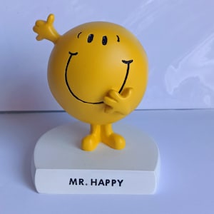Mr Happy.  Mr. Men and Little Miss Gift Collectables. Hand Painted Figurine.