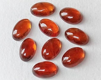 10 x 13 8 x 11 Hessonite Cabochons 34.15 CTS Loose Gemstone Natural Hessonite Garnet Cabochons Oval Cabochons 9 Pcs, 9 x 12