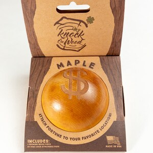 My Knock On Wood - Premium Attachable Wooden Good Luck Charm - Fortune Design