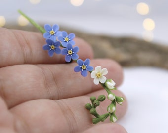 Wedding Hair Pin Forget Me Not Blue Floral Bobby Pins for Bridal Hairstyle Tiny Flower Jewelry Hair Asseccories