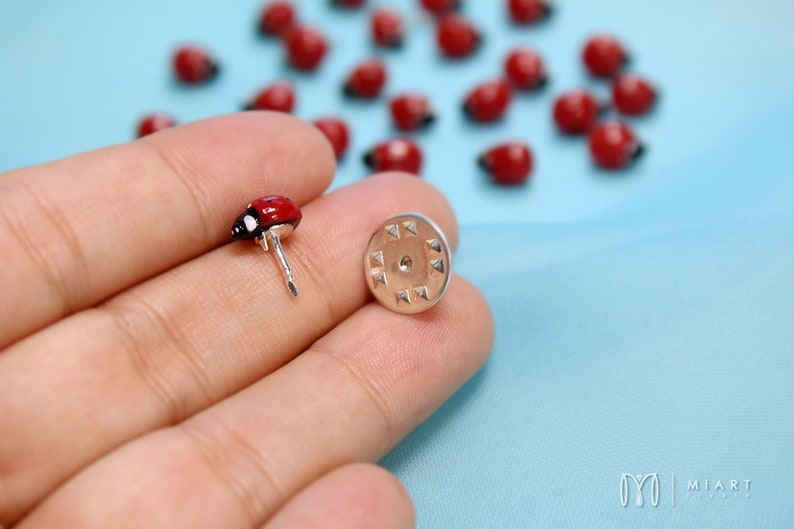 Ladybug Pin. Ladybug Miniature Brooch. Etsy