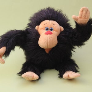 Vintage Schaffer Chimpanzee Plush Toy: 10&quot; Collectible Stuffed Animal