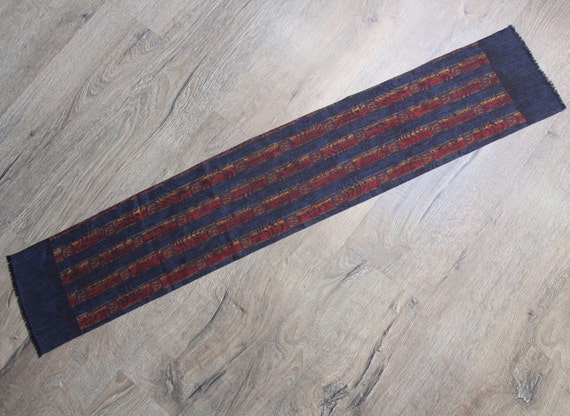 Vintage Mens Ascot Scarf Striped Paisley Brown Pr… - image 10