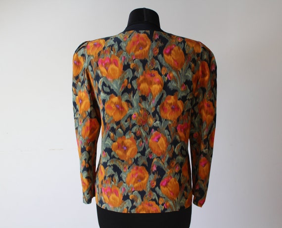 90'S FACIBA Silk Blouson, Made in Italy, Men's XL, Vintage silk navy blue type Vintage Second Hand