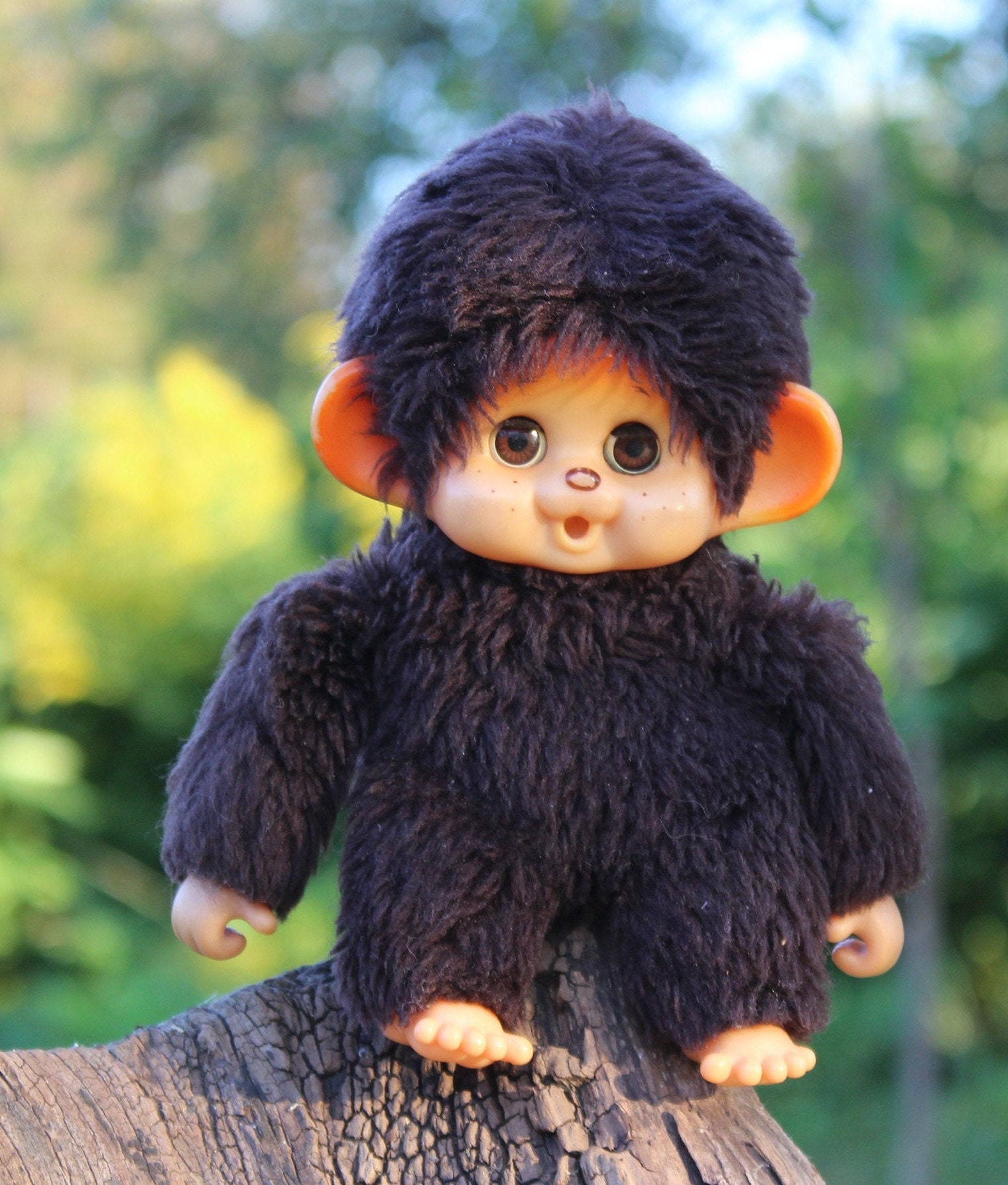 Rare Monkey Japan 7inch, Sleepy Eyes Monkey, Old Toy, Baby