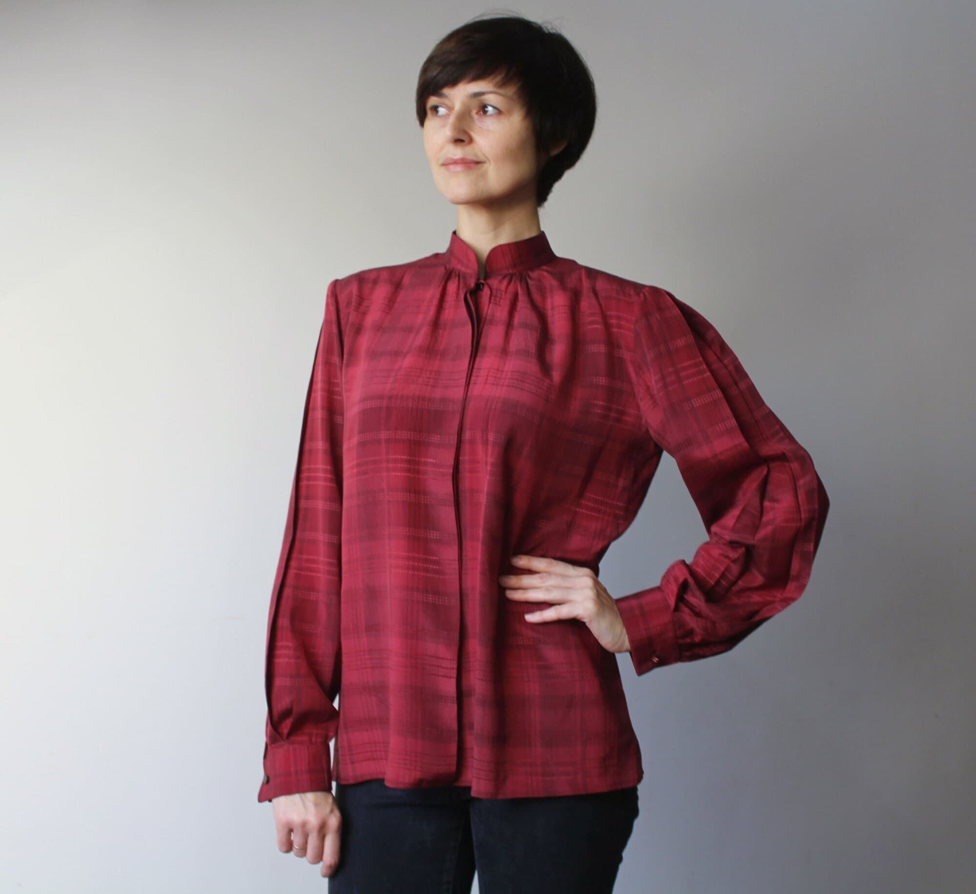 Nehru Collar Blouse Etsy Canada