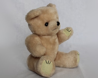 Oso de peluche articulado de mohair vintage: muñeco de peluche de lana antigua de 9,8"