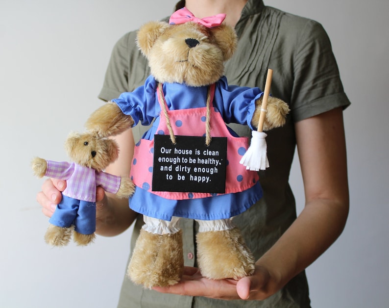 mother and baby teddy bear