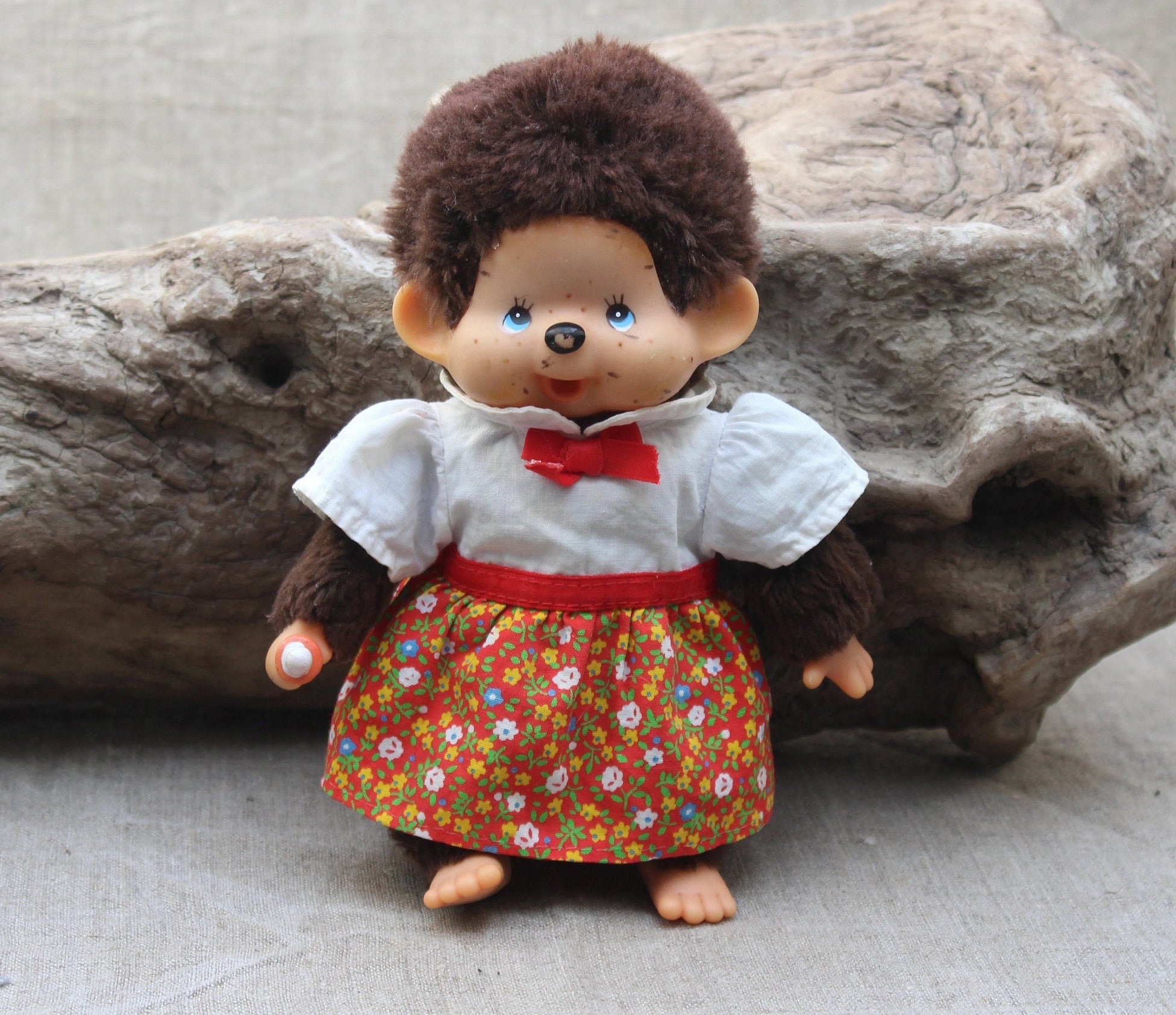 ヴィンテージ 日本の猿の女の子のぬいぐるみ：70～80年代の