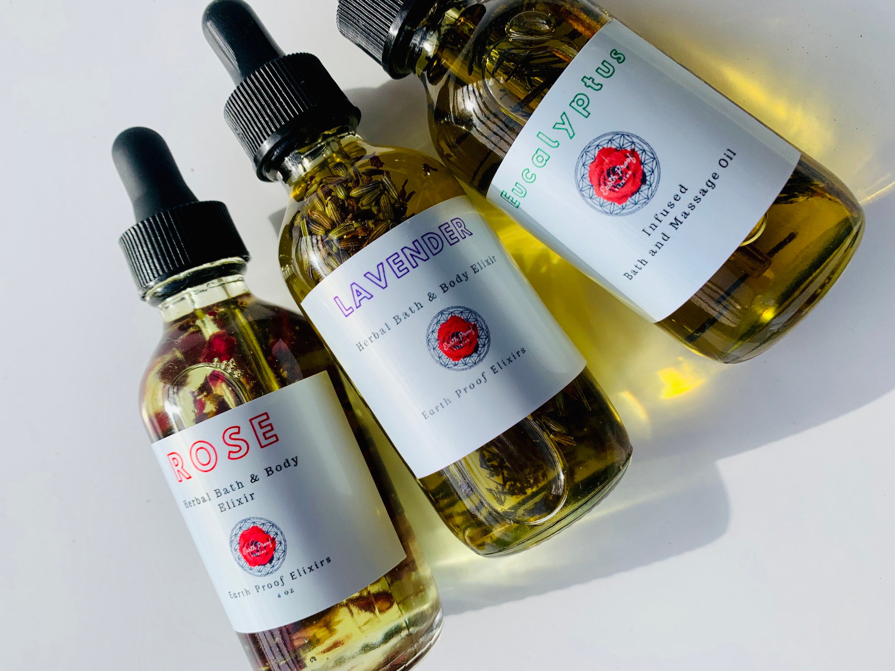 Aromatherapy Bath & Body Oil Set Essential Oil Infused Etsy