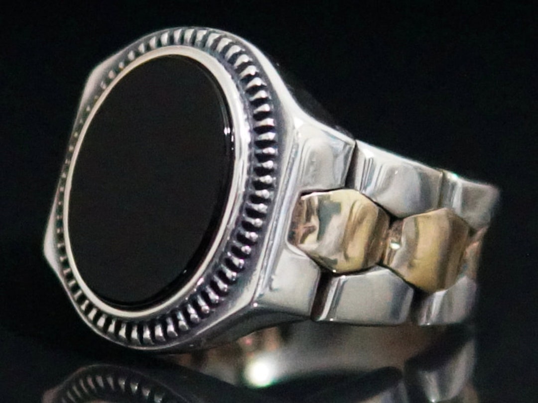 Watchband Model Ringhandmade Mens Ringonyx Stone Etsy