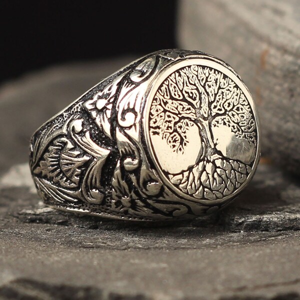 Mens Yggdrasil Ring - Etsy