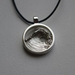 Wave pendant Ocean pendant Ocean Charm Sea pendant Silver wave Ocean Jewelry