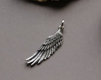 Wing pendant Wing necklace Silver wing