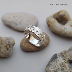 Dragon ring Dragon scale ring Wide silver scale ring