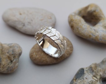 Dragon ring Dragon scale ring Wide silver scale ring