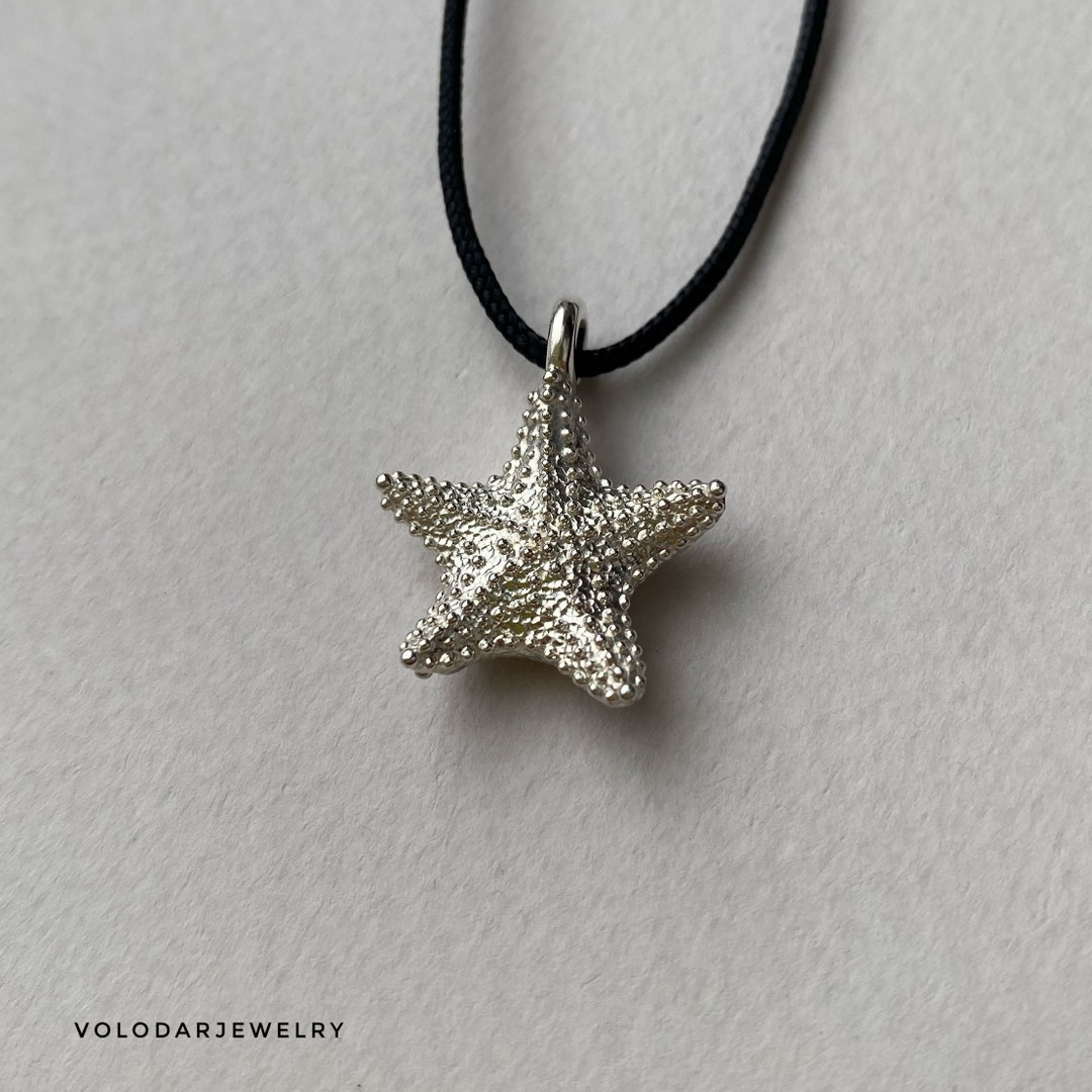 Sterling Silver Sea Star Pendant - Etsy