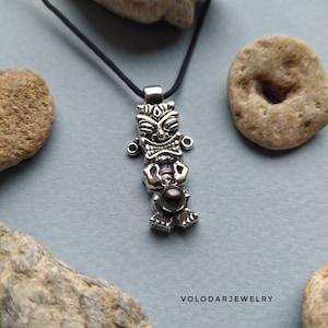 Tiki pendant Surf pendant Kite pendant Kiteboarding Ocean Lover necklace