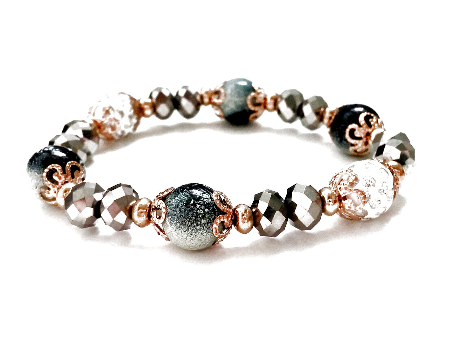 Bracelets Crystal Bracelets Multicolors of Assorted Beaded Etsy