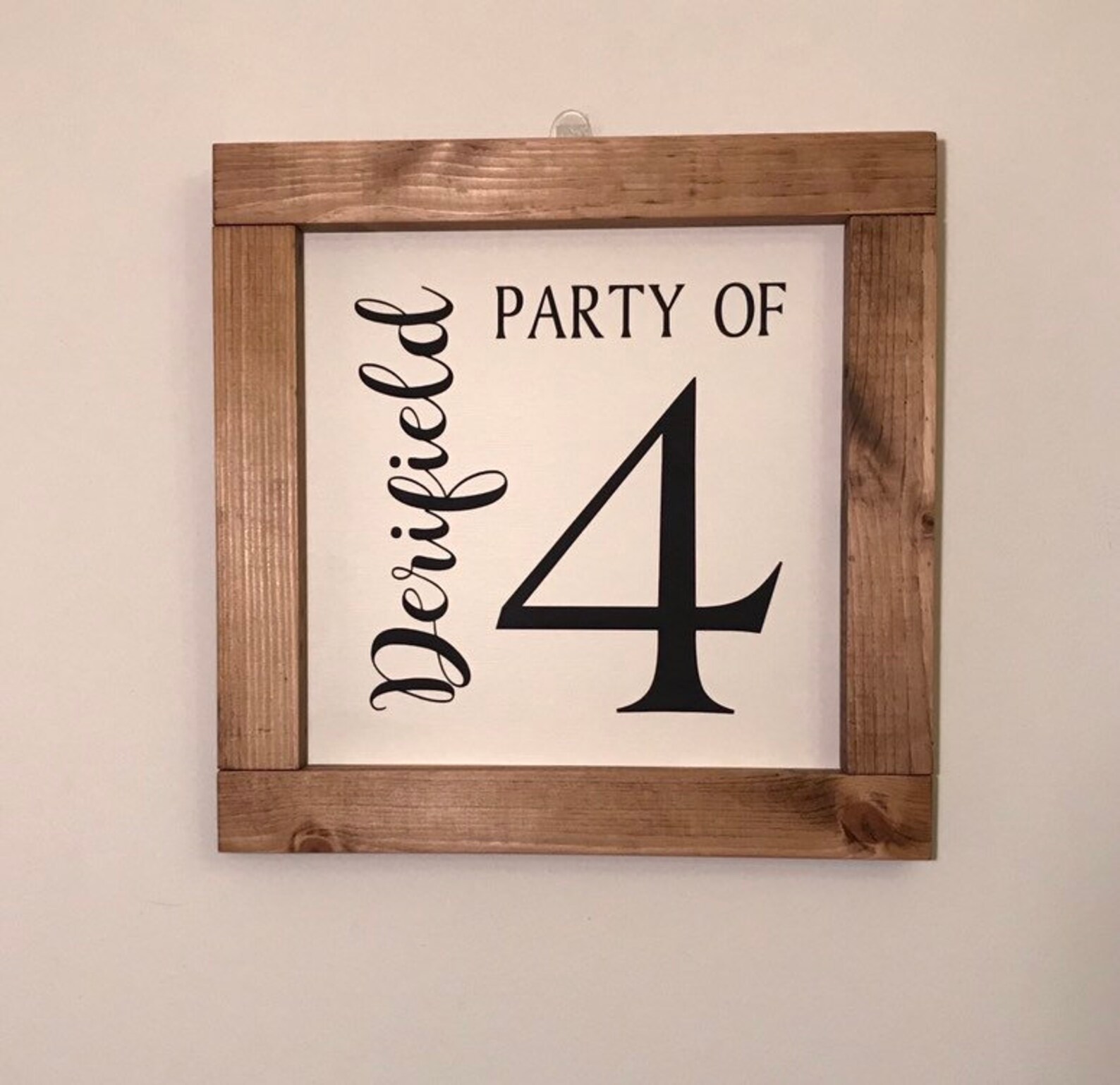 Party of 4 sign family number sign personalized party of Etsy