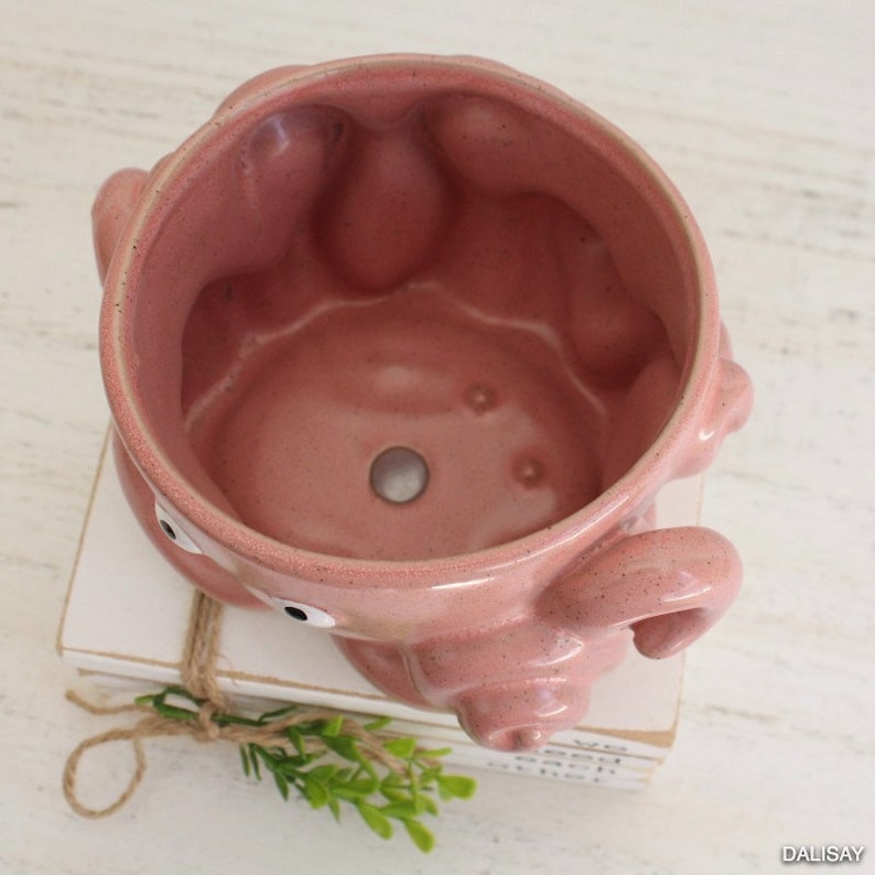 Pink Happy Octopus Planter Pot Octopus Gifts Succulent Planter Pots for Plants image 4