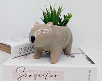 Aussie wombat keramische plantenbak: inheems Australisch cadeau