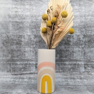 Sunny Rainbow Ceramic Bud Vase | Rainbow Gifts | Cute Vase | Dried Flower Vase